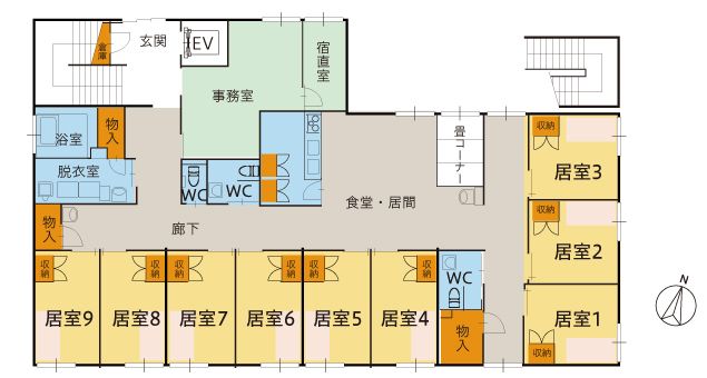 ツクイ蘇我 グループホームのフロアマップ1のフロアマップ
