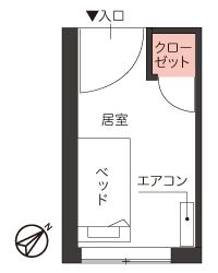 ツクイ三浦 グループホームの居室1の間取り図
