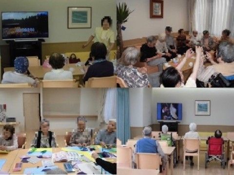 レクリエーションを楽しむ高齢者
