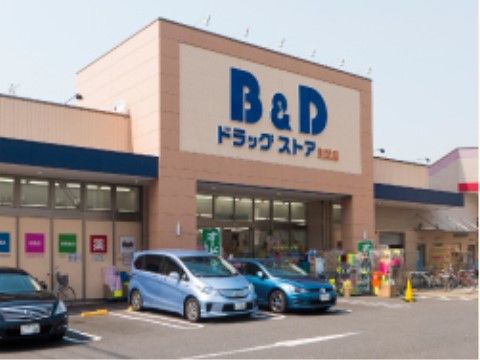 日用品を販売しているドラッグストアの外観。