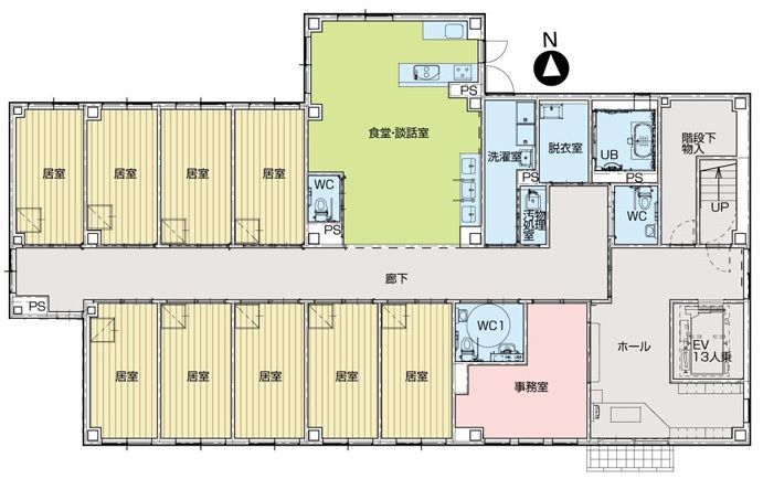 フォーユー緑橋のフロアマップ1のフロアマップ