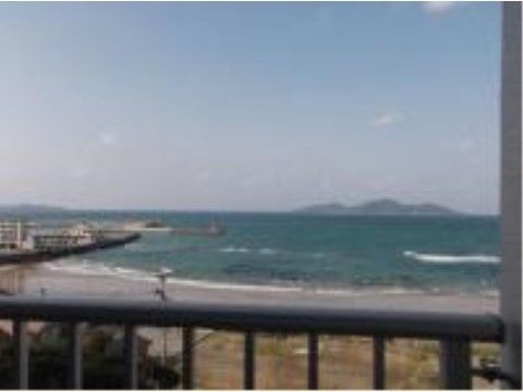 海が見えるベランダ