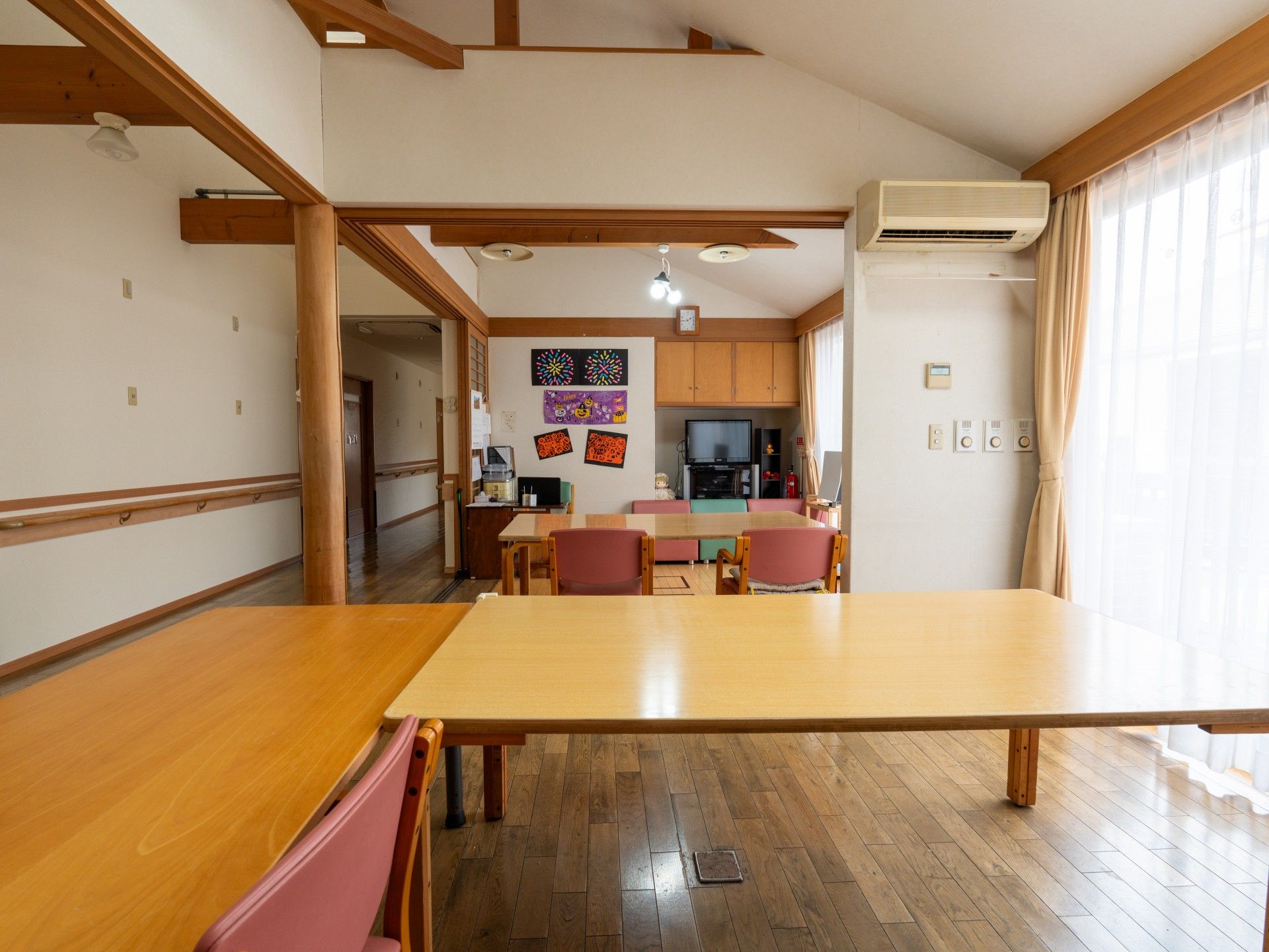 明るい共有スペース