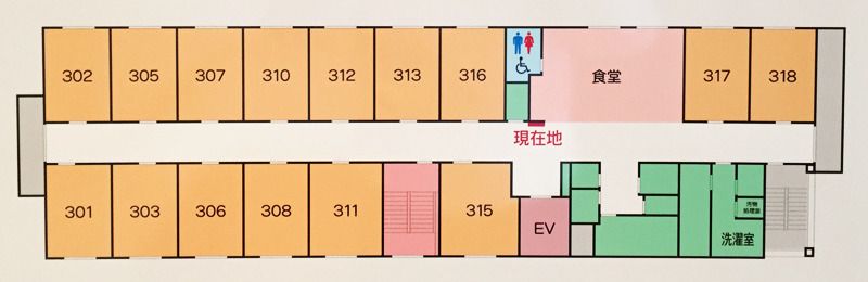 有料老人ホーム 桜寿のさとの3Fのフロアマップ