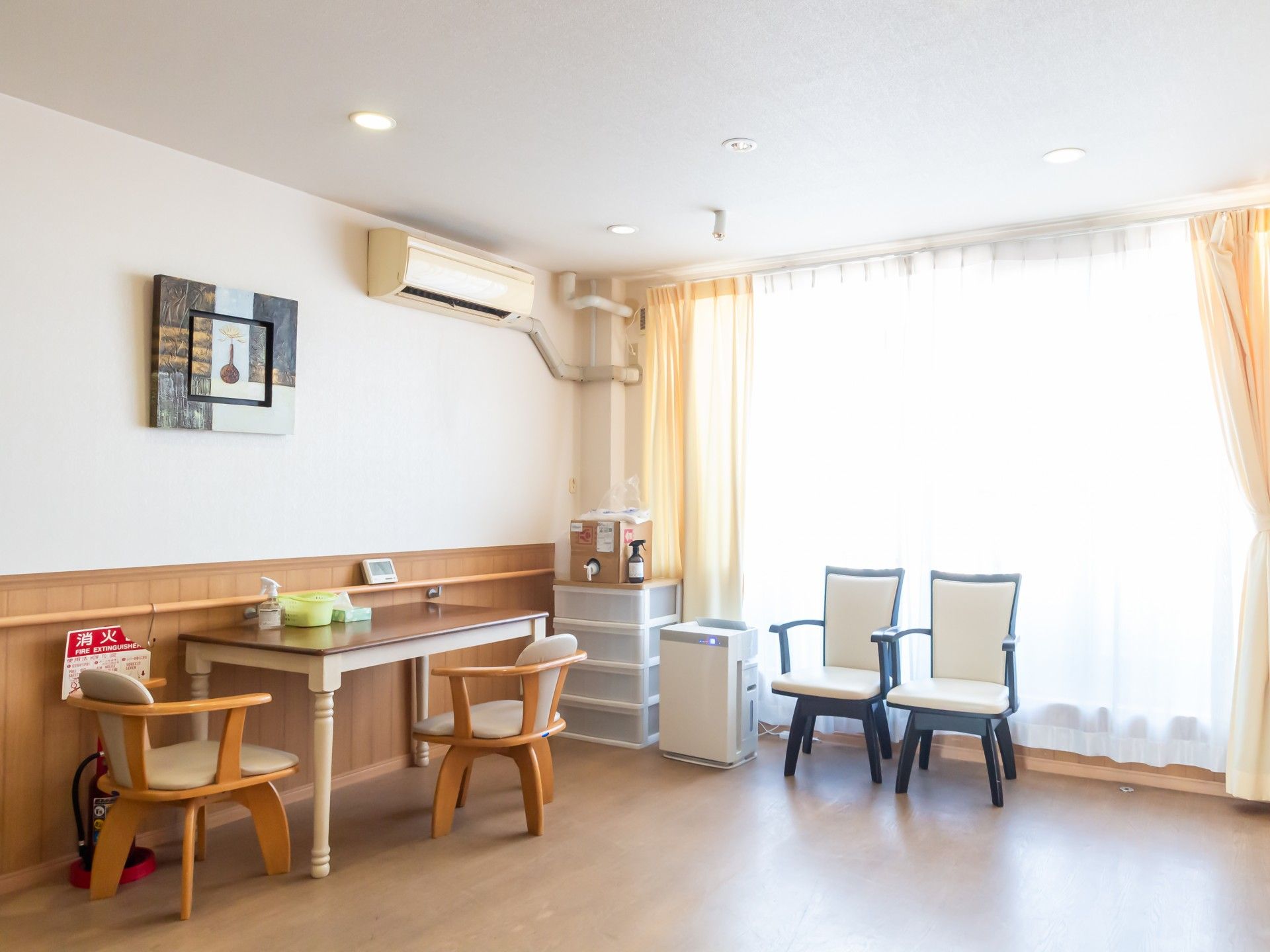 明るい部屋の一角