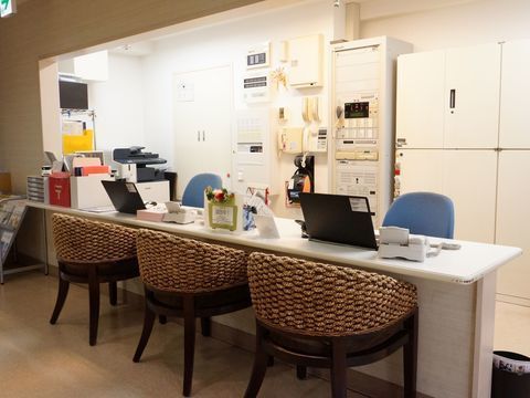 ご入居者様やご家族様が、スタッフと面談ができる受付
