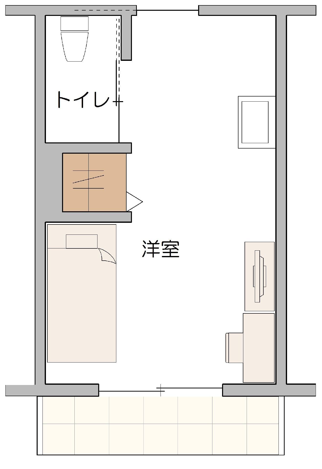 グランドマストやさしえ川口三ツ和のA:1R タイプの間取り図