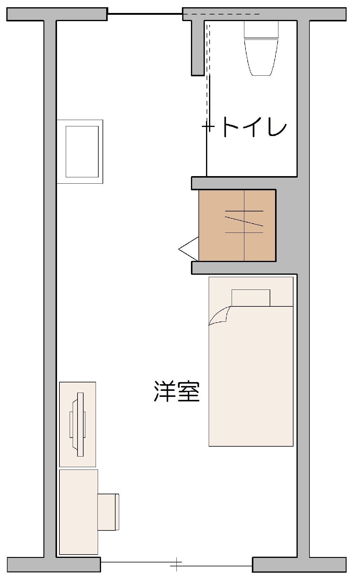 グランドマストやさしえ川口三ツ和のB:1R タイプの間取り図