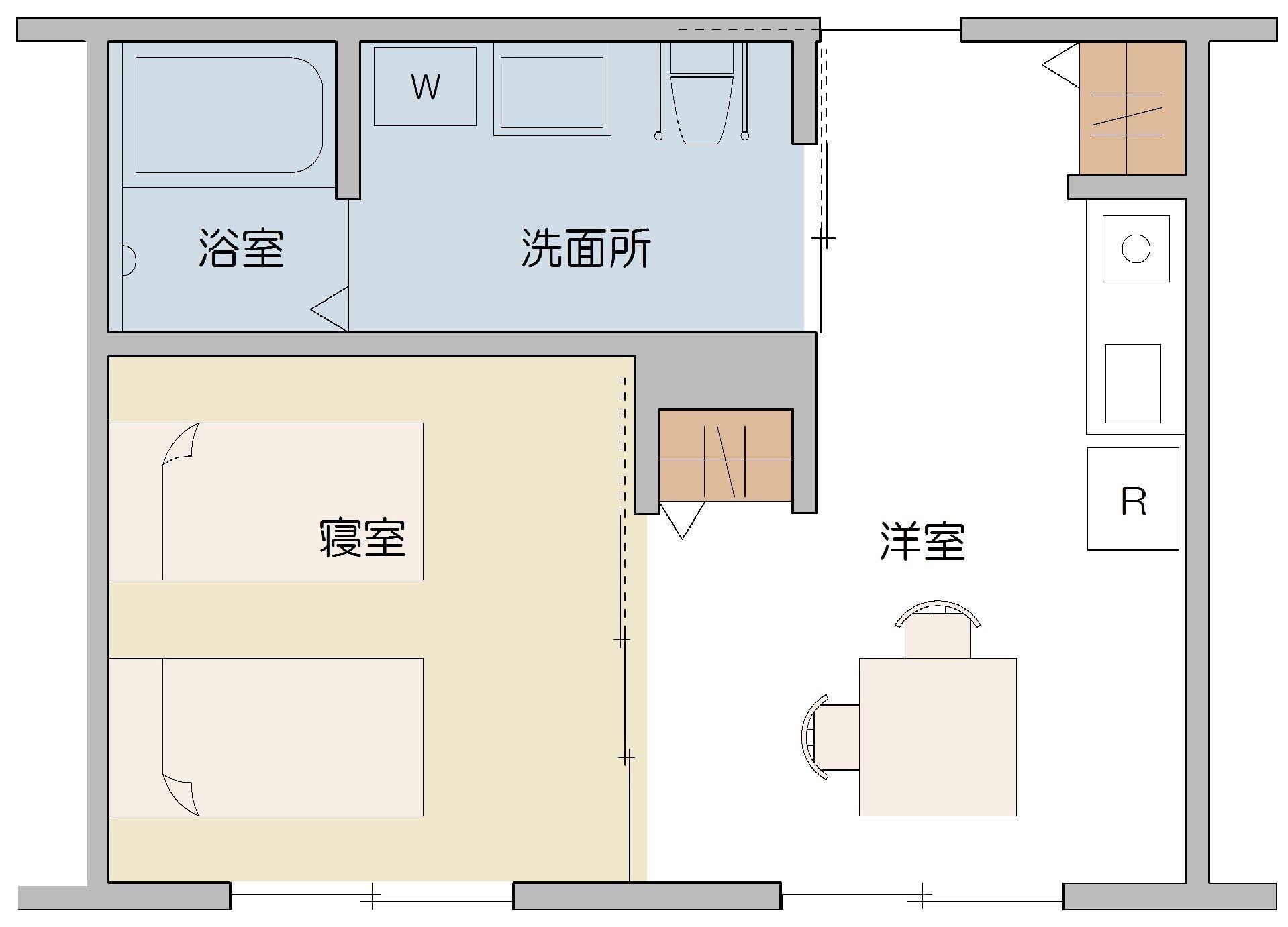 グランドマストやさしえ川口三ツ和のC:1LDK タイプの間取り図