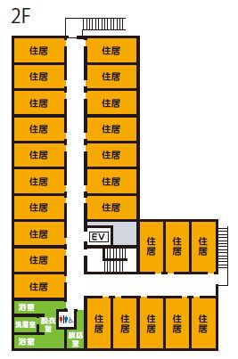 サービス付き高齢者住宅スリジエ山武の2Ｆのフロアマップ