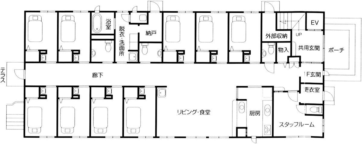グループホーム つどい根本家のフロアマップ1のフロアマップ