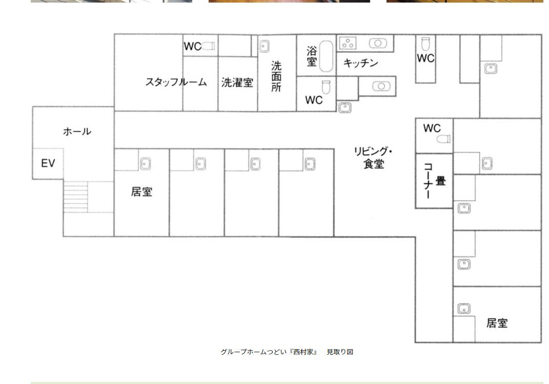 グループホーム つどい西村家のフロアマップ1のフロアマップ