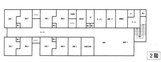 プラチナホームなのはな旭の2階のフロアマップ