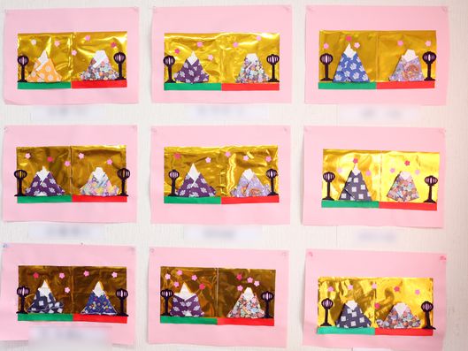 折り紙で作られたお雛様