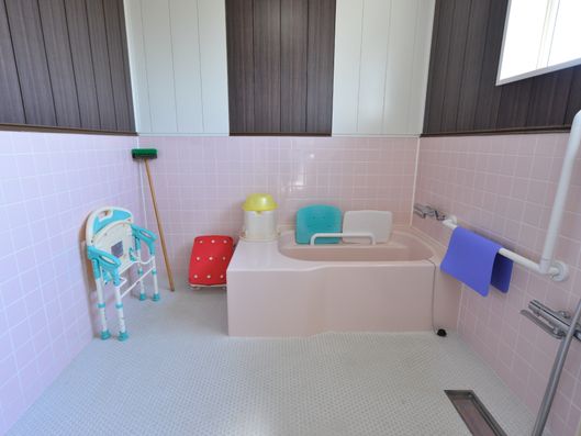 介護設備が整った浴室