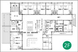 グループホーム 亀岡陽風荘の2Ｆのフロアマップ