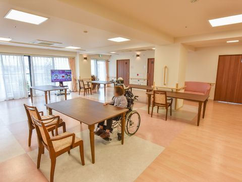 レクリエーションや催し物もできる、広々とした共有スペース