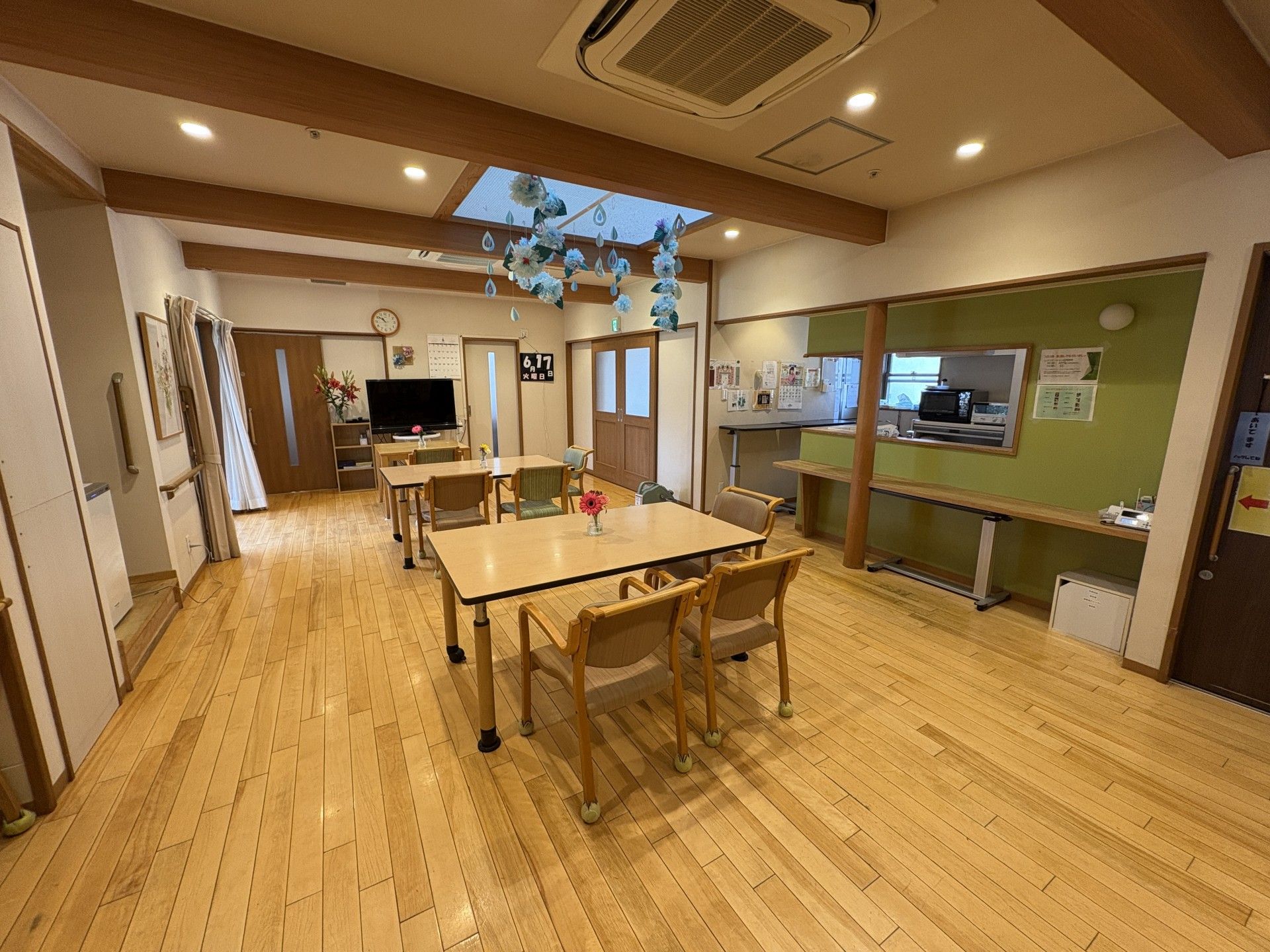 明るい共有スペース