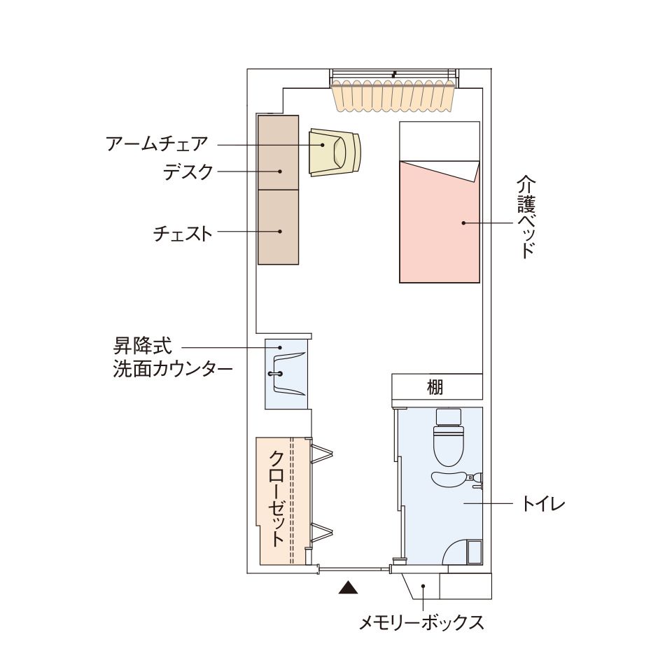 グッドタイム リビング 宝塚逆瀬川のお一人さまタイプの間取り図
