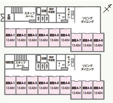 バナナ園武蔵小杉のフロアマップ1のフロアマップ