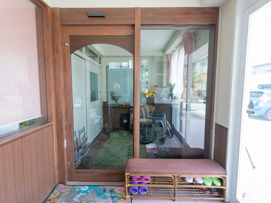 サンダルへの履き替えも可能