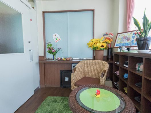 下駄箱ルームで休憩もできる