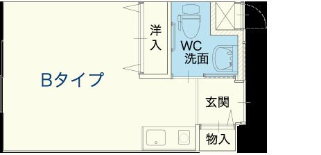 虹の家北郷のＢタイプの間取り図