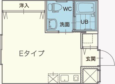虹の家北郷のＥタイプの間取り図