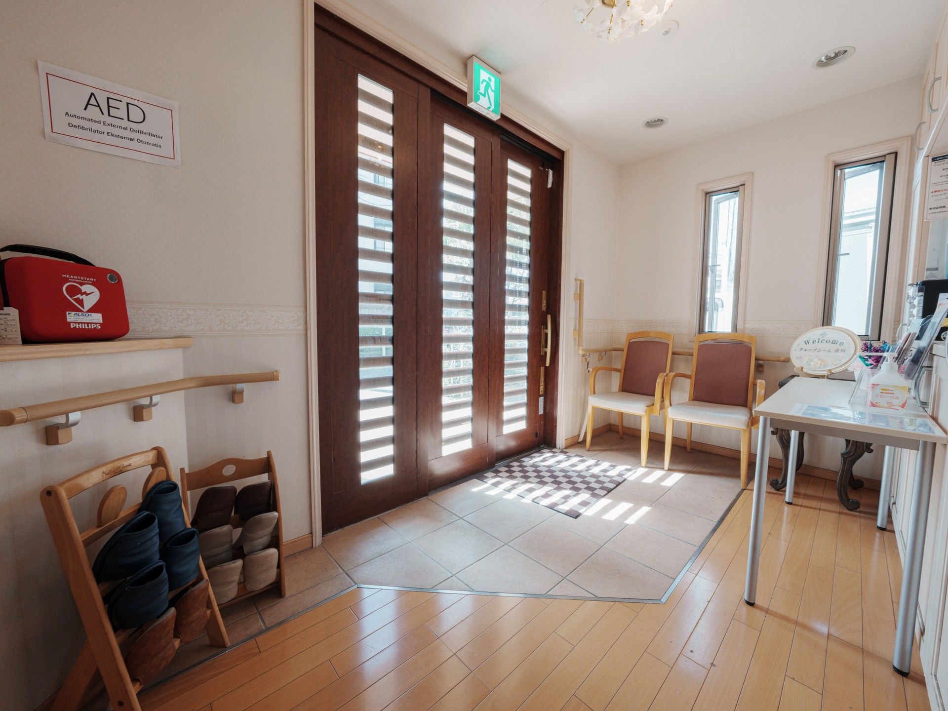 明るいエントランス