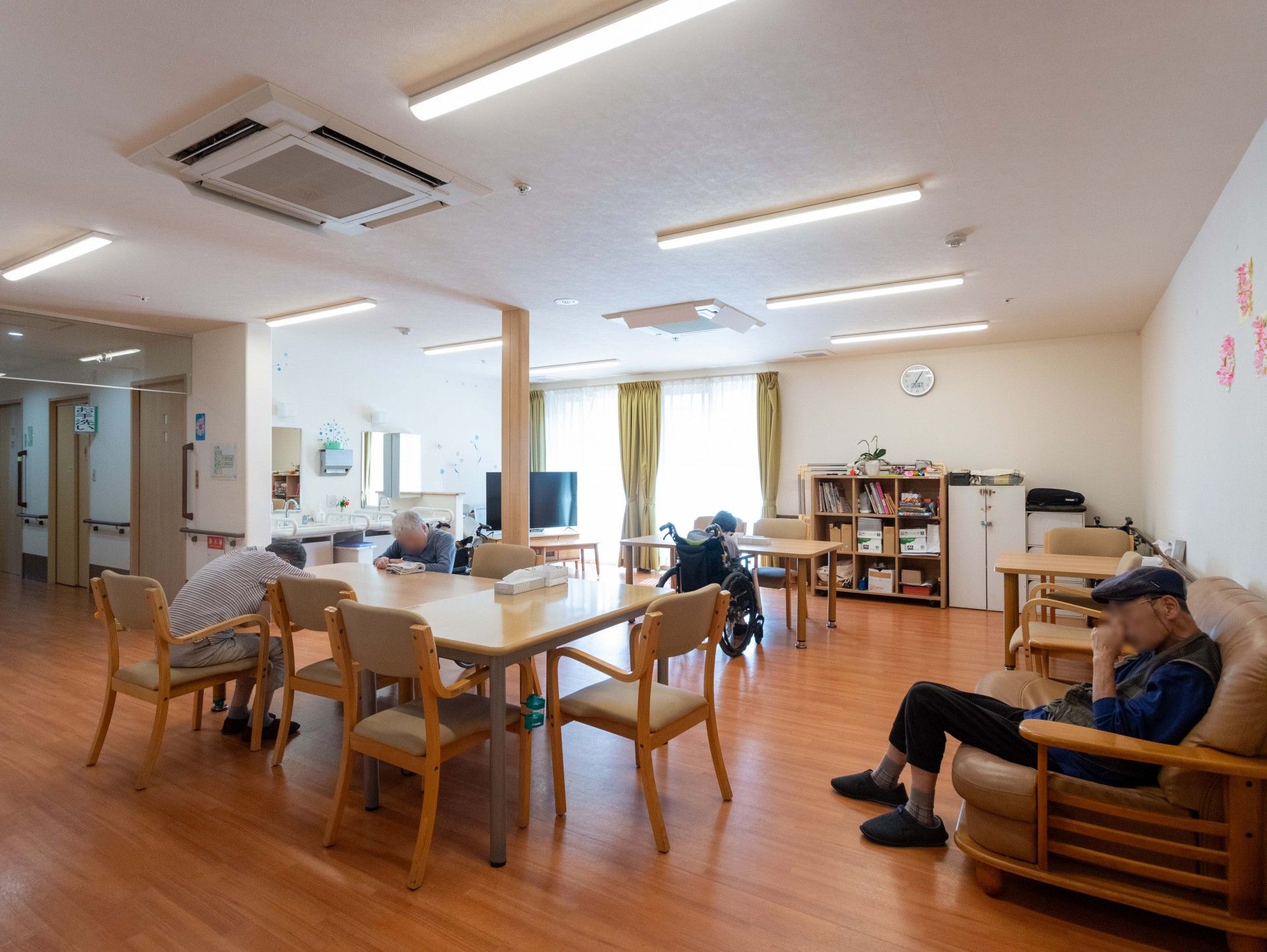 明るい共有スペース