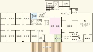 グループホーム あじさい ふじまつの1Ｆのフロアマップ