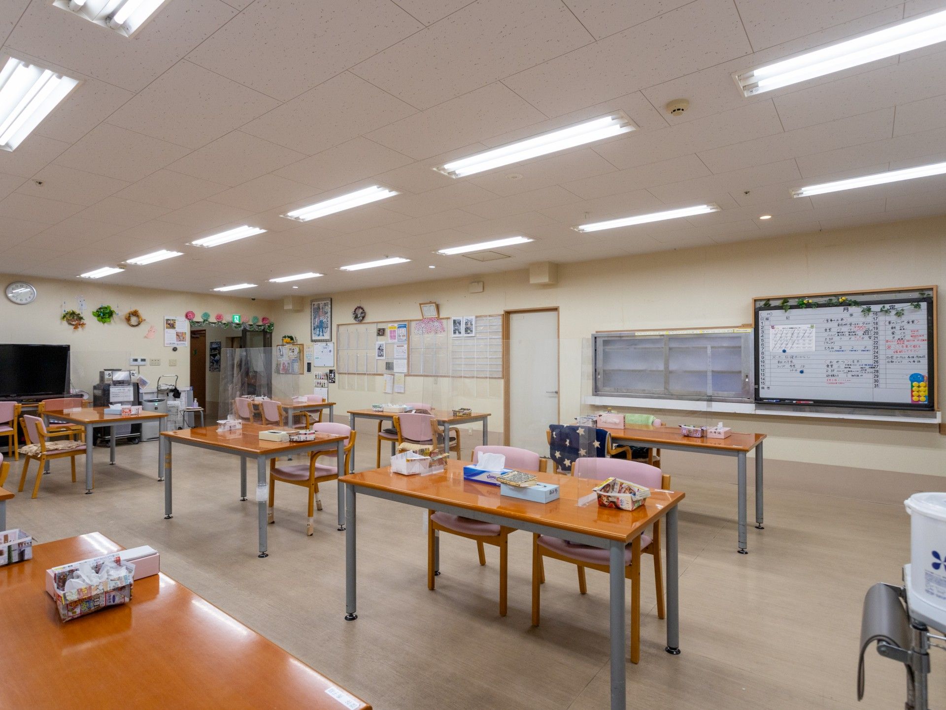 明るい共有スペース