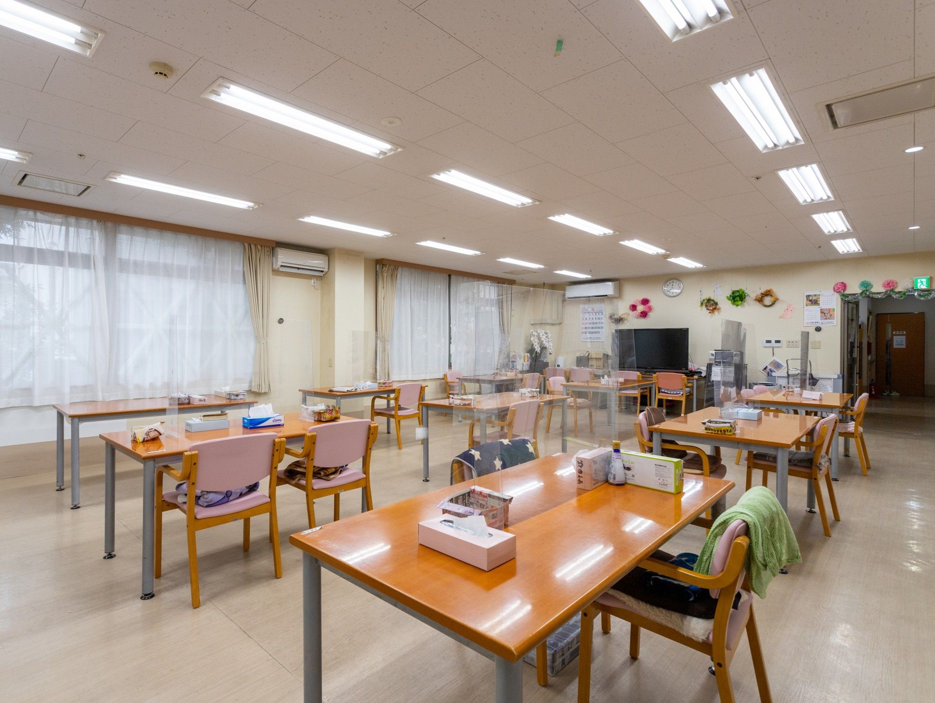 明るい共有スペース