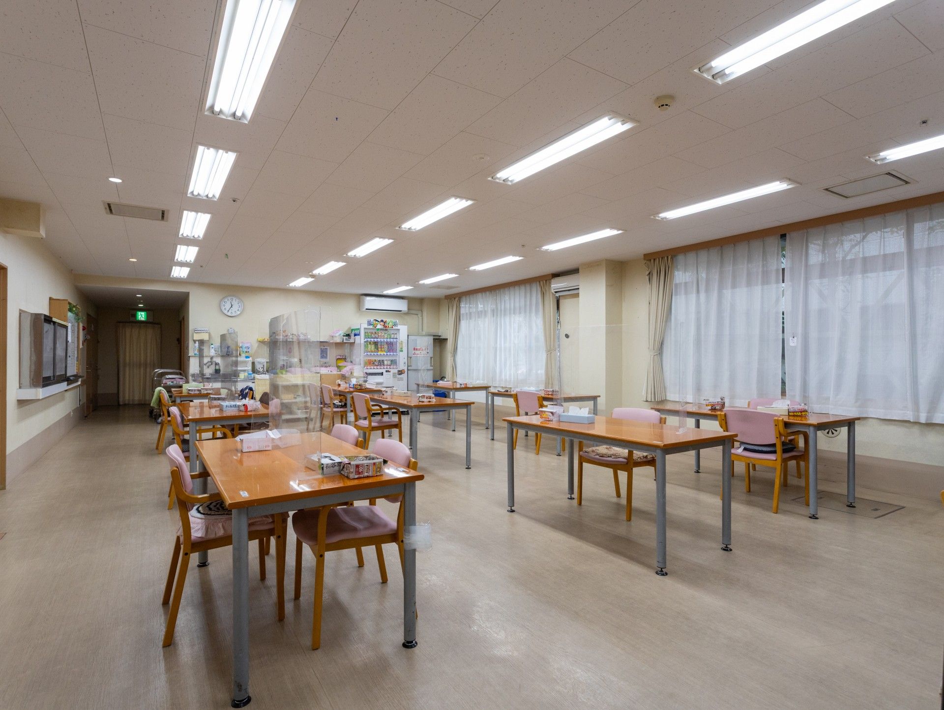 明るい共有スペース