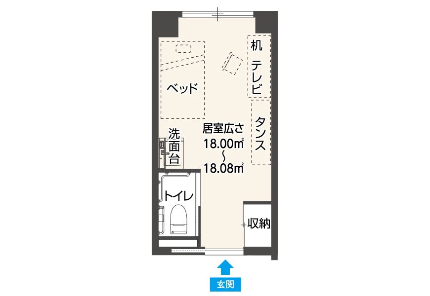 チャーム奈良三郷の居室の間取り図