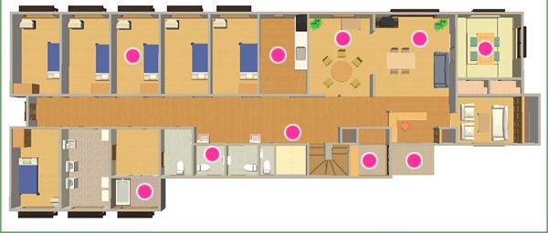 住宅型有料老人ホーム 凛の1階のフロアマップ