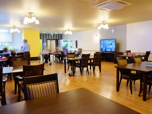 ホールは集いの癒しスポット