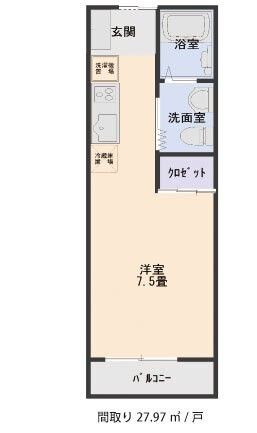 ニュー・ライフ白藤 の居室の間取り図