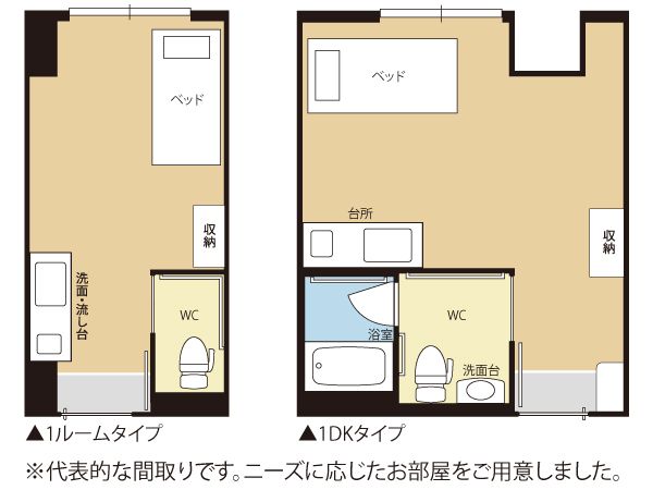 サービス付き高齢者向け住宅 創成川イーストの居室の間取り図