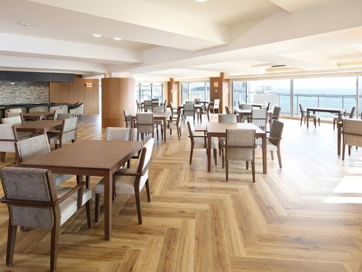 オーシャンビューのダイニングレストラン