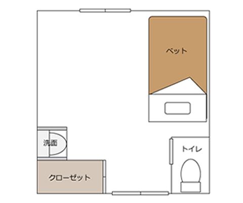 シェール西八幡の居室の間取り図