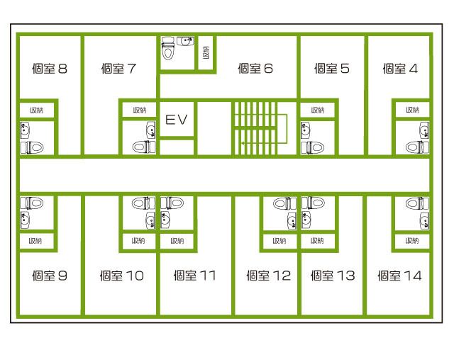 サービス付き高齢者向け住宅 ハウスデアダマリスのフロアマップ2のフロアマップ