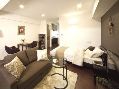 都心の高級ホテルの一室を思わせるような、高級感あふれる居住スペース