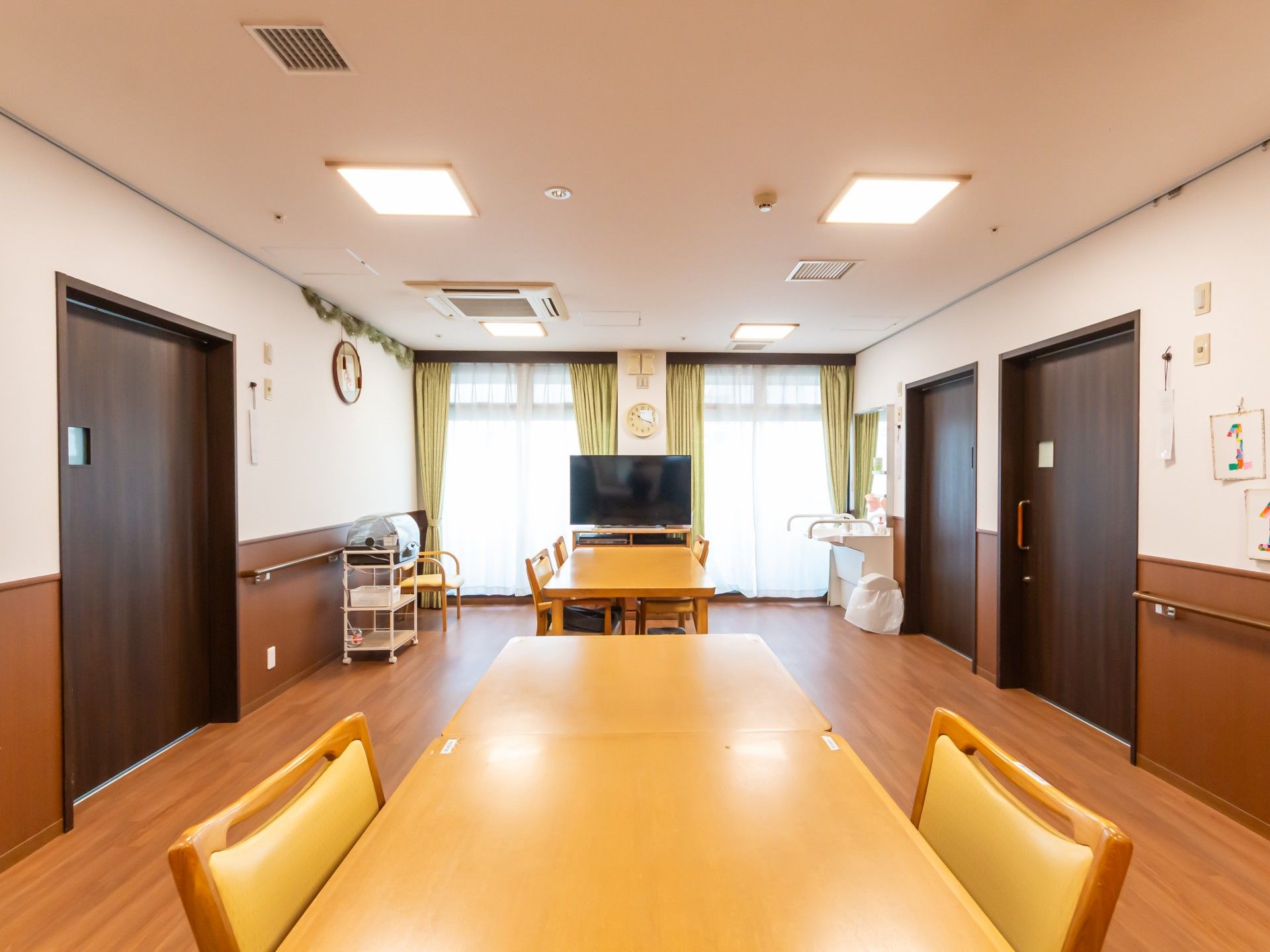 明るい共有スペース