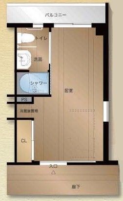 サービス付き高齢者向け住宅 いちょうの郷の居室の間取り図