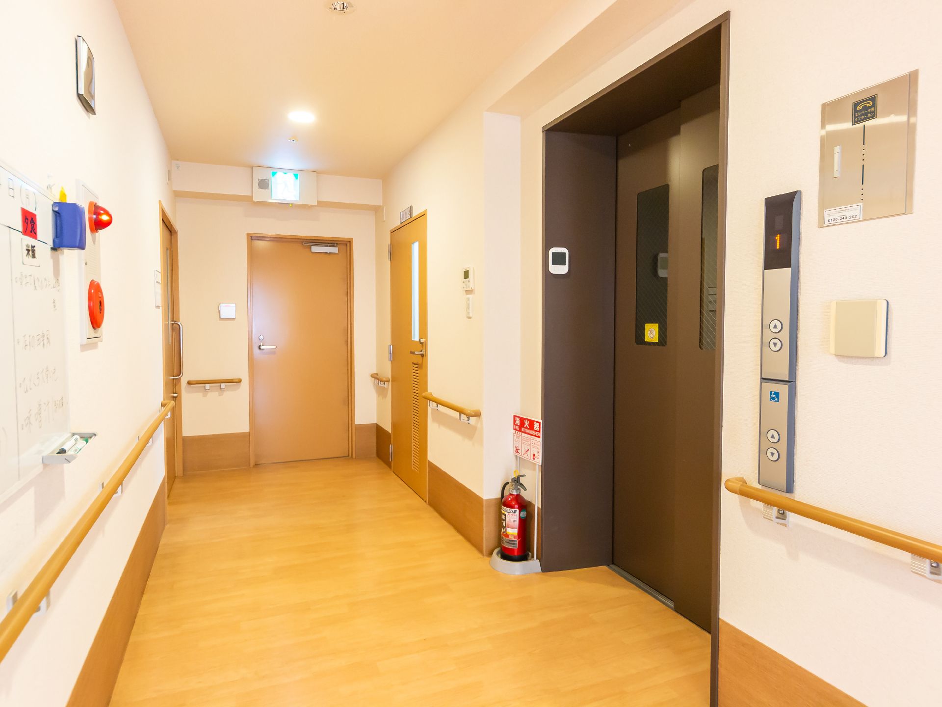 施設内に完備されたエレベーター