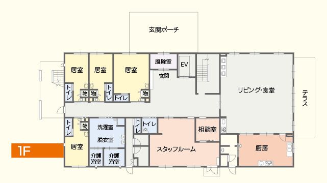 リーブル和泉の1Ｆのフロアマップ