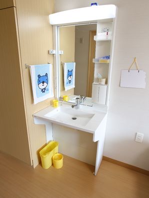室内には洗面台も完備
