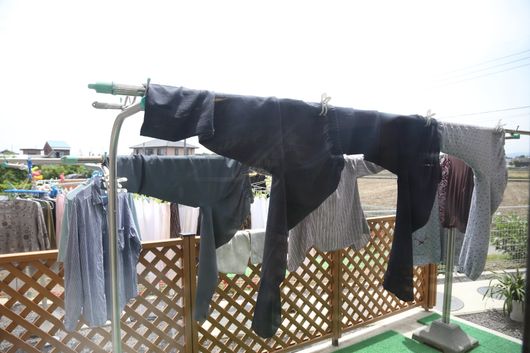 洗濯物を干せるスペースもあります。