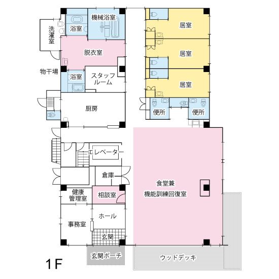 茶屋ヶ坂の憩エスペランサ千種の1Ｆのフロアマップ